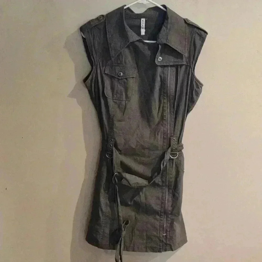 MurMur women's army green sleeveless‎ dress size large